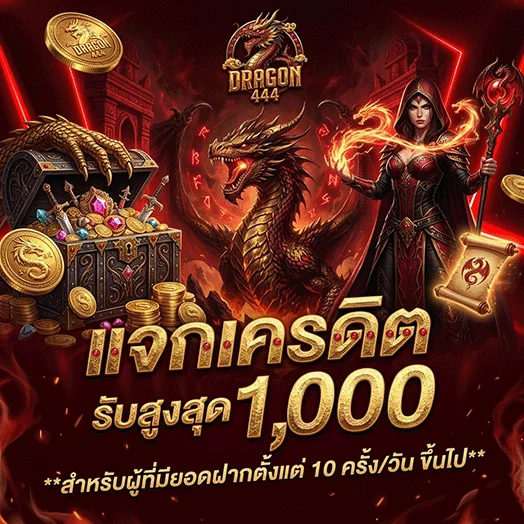 ดราก้อน444 แจกเครดิตฟรี
